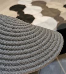 Halımax Milda 42 Gri Antrasit Jüt Hasırlı El Örgüsü Çift Taraflı Kilim Dikdörtgen Jüt Halı 100x200