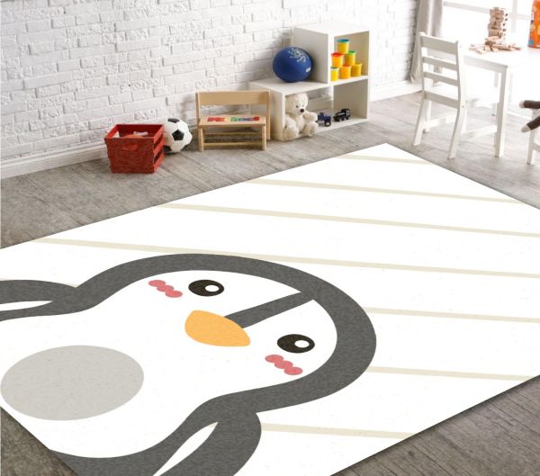 Cino 88 Sevimli Penguen Figürlü Çocuk Odası Oyun Halısı