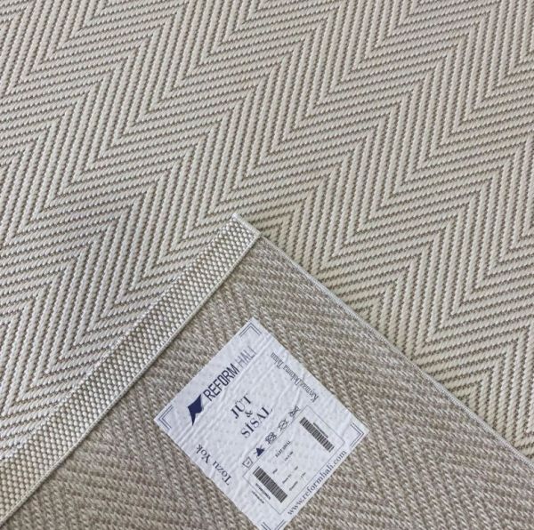 Reform Halı Elit Sisal 7354 Beyaz Sisal Halı Hav Toz Vermez Modern Salon Halısı Yolluk