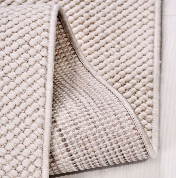 Crea Halı Pırıl PRLBYZK Beyaz Bukle Dokuma Modern Salon Halısı Mutfak Halısı Dekoratif Koridor Halısı My Crea Home