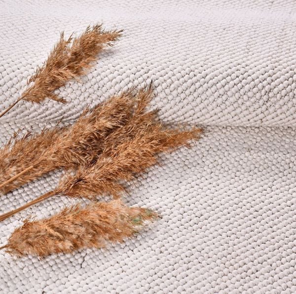 Crea Halı Pırıl PRLBYZK Beyaz Bukle Dokuma Modern Salon Halısı Mutfak Halısı Dekoratif Koridor Halısı My Crea Home