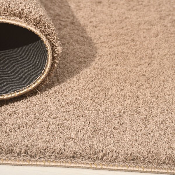 Crea Halı Maris MR080 Shaggy Halı Yumuşak Tüylü Kaymaz Taban Modern Yolluk Salon Halısı Kahverengi My Crea Home