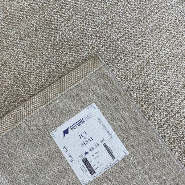 Reform Halı Elit Sisal 7356 Bej Sisal Halı Hav Toz Vermez Modern Salon Halısı Yolluk