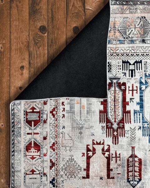 Drom Pamuk Dokuma Taban Makinede Yıkanabilen Kilim Kaymaz Şönil Multi İskandinav Halı