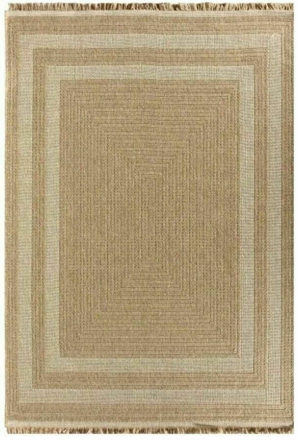 Seyran Halı 668 İndia Modern Jüt Dokulu Modern Kahverengi Halı Hasır Model Yolluk 160x230