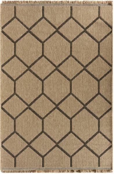 Seyran Halı 669 İndia Modern Jüt Dokulu Modern Kahverengi Halı Hasır Model Yolluk