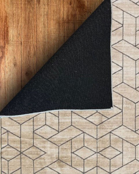 Drom Pamuk Dokuma Taban Makinede Yıkanabilen Kilim Kaymaz Şönil Geometrik Halı