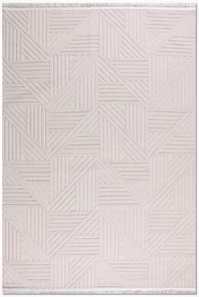 Crea Halı Tuana TY01K Beyaz Kabartmalı Modern Salon Halısı Mutfak Halısı Dekoratif Koridor Halısı My Crea Home