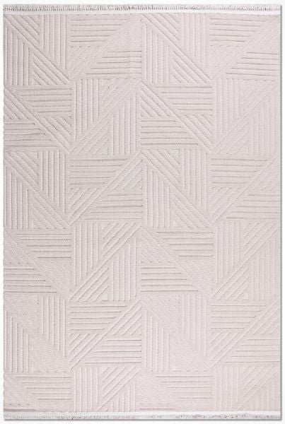 Crea Halı Tuana TY01K Beyaz Kabartmalı Modern Salon Halısı Mutfak Halısı Dekoratif Koridor Halısı My Crea Home