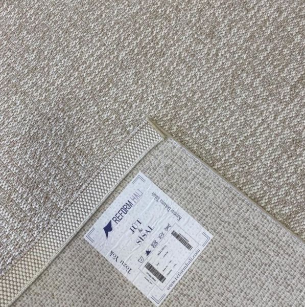 Reform Halı Elit Sisal 7355 Bej Sisal Halı Hav Toz Vermez Modern Salon Halısı Yolluk