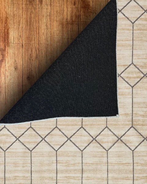 Drom Pamuk Dokuma Taban Makinede Yıkanabilen Kilim Kaymaz Şönil Geometrik Hal