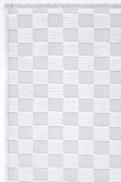 Eko Halı Ada Krem 02 Pamuk Dokuma Kaymaz Tabanlı Yıkanabilir Kilim Hav Toz Vermez Yolluk Mutfak Halısı