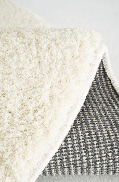 Eko Halı Lotto LT Plain White Yumuşak Dokulu Modern Hav Vermez Yuvarlak Shaggy Halı