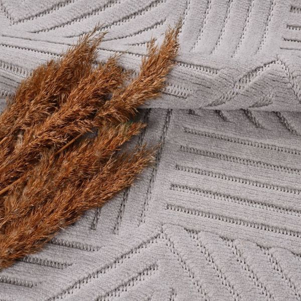 Crea Halı Tuana TY04K Gri Kabartmalı Modern Salon Halısı Mutfak Halısı Dekoratif Koridor Halısı My Crea Home