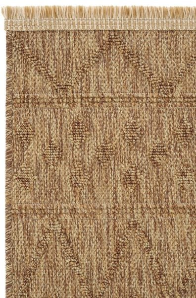 Seyran Halı Loopy 620 Kahve Hasır Dokuma Modern Halı Jüt Dokulu Yolluk