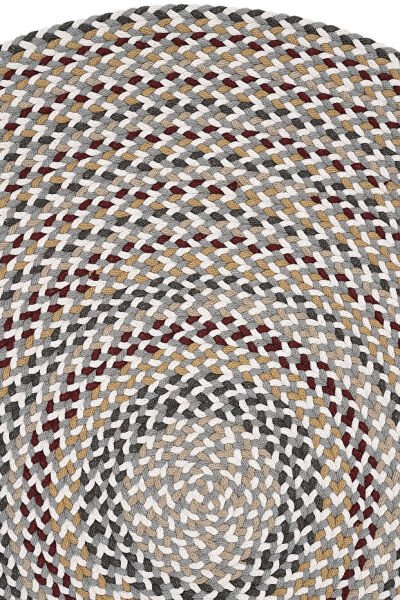 Lunox Multi Renkli Hasır Örgü Çift Taraflı Dokuma Yolluk Jüt Kilim Yuvarlak Banyo Paspası