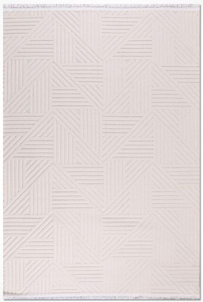 Crea Halı Tuana TY05K Beyaz Kabartmalı Modern Salon Halısı Mutfak Halısı Dekoratif Koridor Halısı My Crea Home