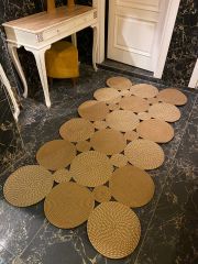 Milda 75 Jüt Hasırlı El Örgüsü Çift Taraflı Kilim Dikdörtgen Jüt Halı 100x200