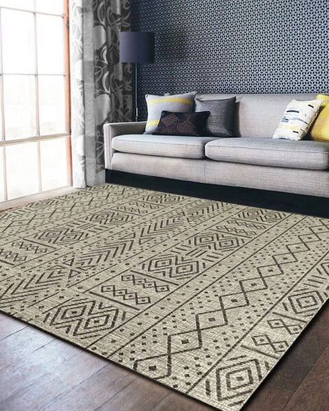 Drom Pamuk Dokuma Taban Makinede Yıkanabilen Kilim Kaymaz Şönil Nordic Modern Halı