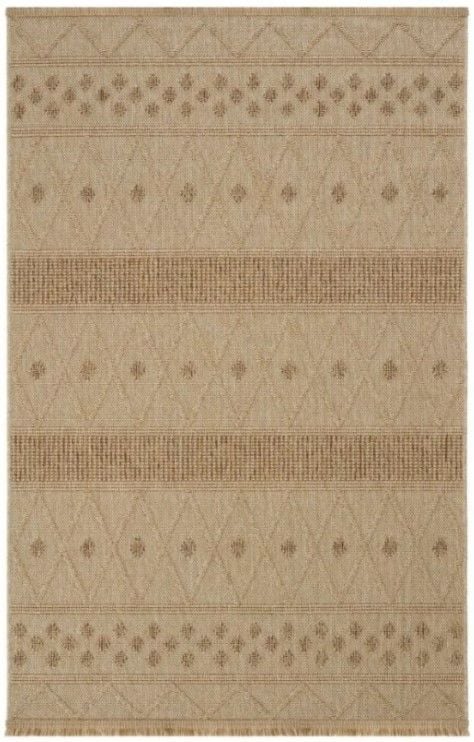 Seyran Halı Loopy 620 Bej Krem Hasır Dokuma Modern Halı Jüt Dokulu Yolluk