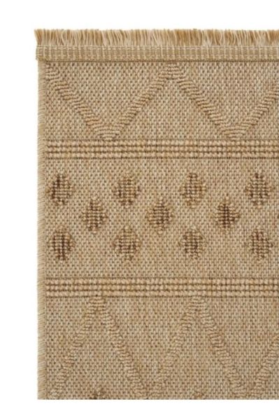 Seyran Halı Loopy 620 Bej Krem Hasır Dokuma Modern Halı Jüt Dokulu Yolluk