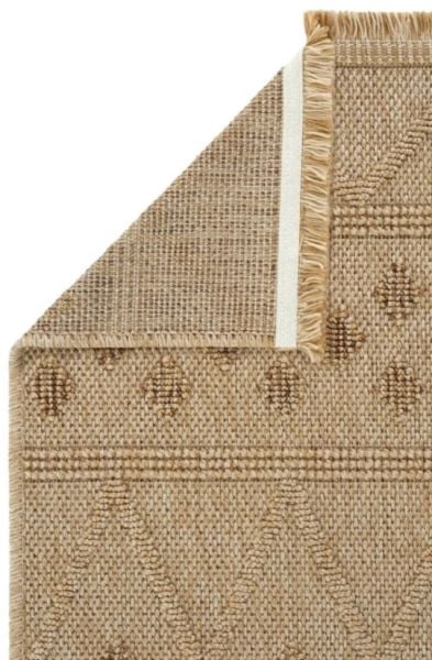 Seyran Halı Loopy 620 Bej Krem Hasır Dokuma Modern Halı Jüt Dokulu Yolluk