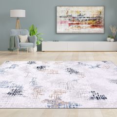 Crea Halı Cosmos Koleksiyonu 7632A Triko Akrilik İplik Modern Dokuma Halı My Crea Home 100x300