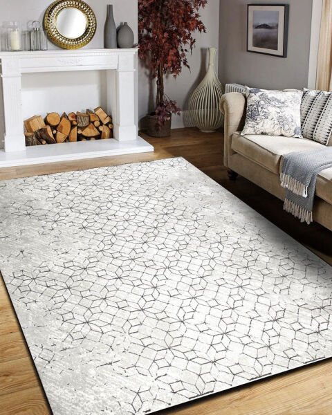 Drom Pamuk Dokuma Taban Makinede Yıkanabilen Kilim Kaymaz Şönil Nordic Modern Halı