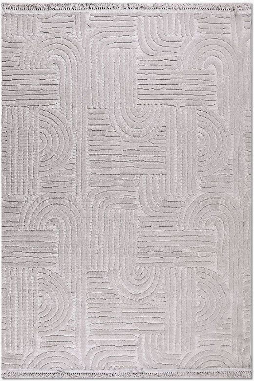 Crea Halı Tuana TY06K Gri Kabartmalı Modern Salon Halısı Mutfak Halısı Dekoratif Koridor Halısı My Crea Home