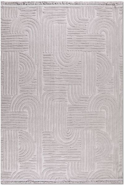 Crea Halı Tuana TY06K Gri Kabartmalı Modern Salon Halısı Mutfak Halısı Dekoratif Koridor Halısı My Crea Home