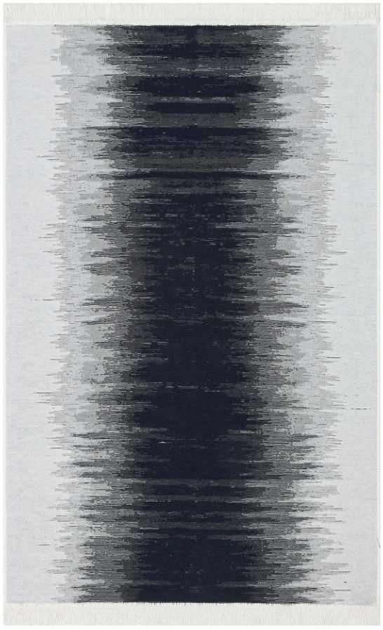 Eo Halı Arya 40 Çift Taraflı Yıkanabilir Siyah Beyaz Kilim Hav Toz Vermez Yolluk Mutfak Halısı