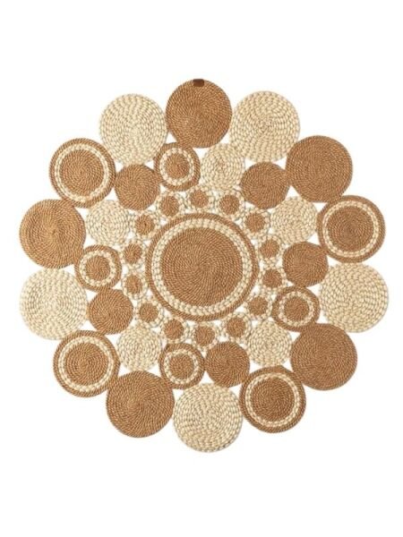 Salda JUT01 Hasır Çift Taraflı Yıkanabilir Jüt Kilim Mutfak Banyo Koridor Halısı Yuvarlak Jüt Halı