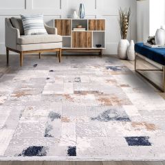 Crea Halı Cosmos Koleksiyonu 7638A Triko Akrilik İplik Modern Dokuma Halı My Crea Home 80x150