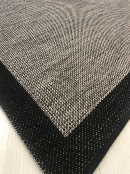 Reform Halı 9715 Vizon Siyah Jüt Sisal Toz Vermez Modern Salon Halısı Yolluk Hol Kilim