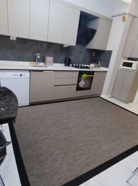 Reform Halı 9715 Vizon Siyah Jüt Sisal Toz Vermez Modern Salon Halısı Yolluk Hol Kilim