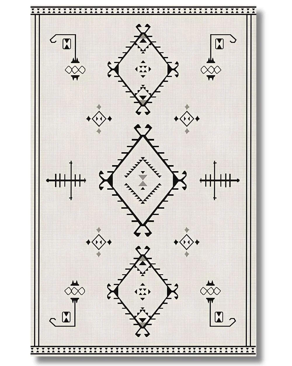 Drom Pamuk Dokuma Taban Makinede Yıkanabilen Bohem Kilim Kaymaz Şönil Nordic Otantik Halı