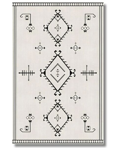 Drom Pamuk Dokuma Taban Makinede Yıkanabilen Bohem Kilim Kaymaz Şönil Nordic Otantik Halı