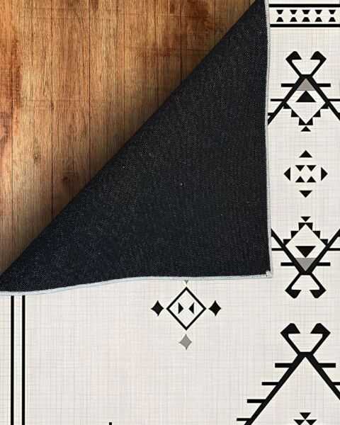 Drom Pamuk Dokuma Taban Makinede Yıkanabilen Bohem Kilim Kaymaz Şönil Nordic Otantik Halı