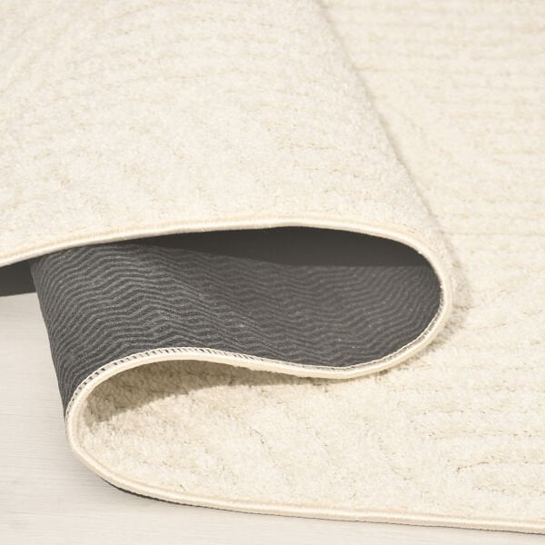 Crea Halı Mood MP1003 Shaggy Halı Yumuşak Tüylü Kaymaz Taban Modern Yolluk Salon Halısı Krem My Crea Home