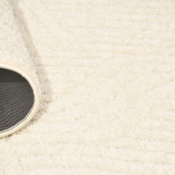 Crea Halı Mood MP1003 Shaggy Halı Yumuşak Tüylü Kaymaz Taban Modern Yolluk Salon Halısı Krem My Crea Home