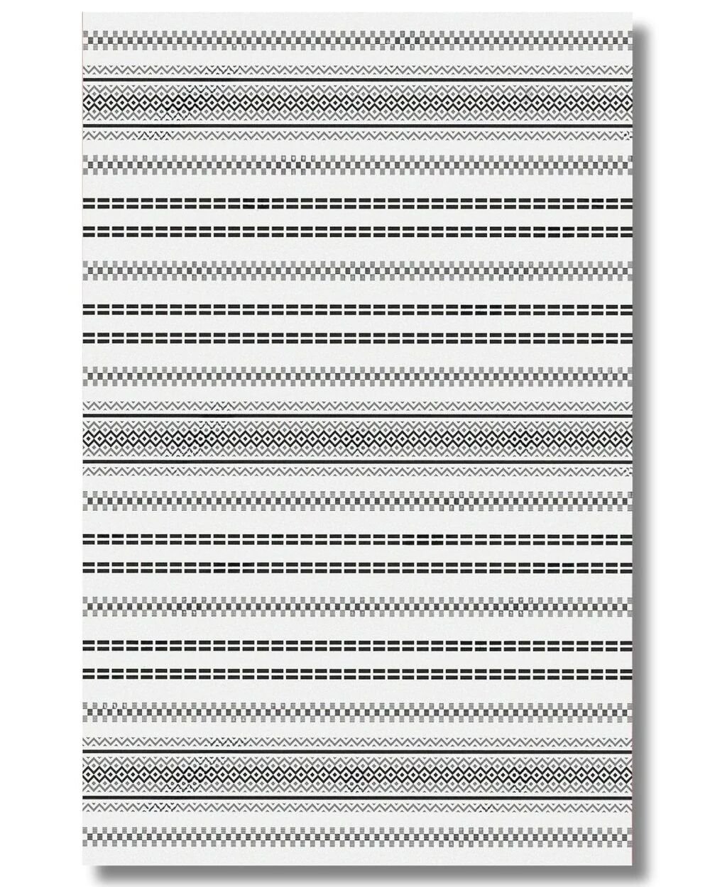 Drom Pamuk Dokuma Taban Makinede Yıkanabilen Kilim Kaymaz Şönil Minimal Çizgili Halı