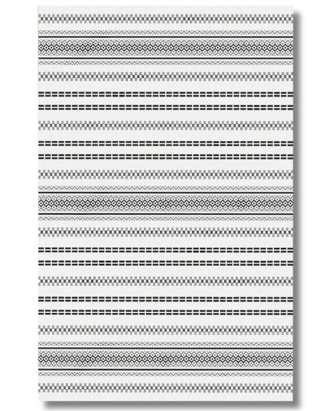 Drom Pamuk Dokuma Taban Makinede Yıkanabilen Kilim Kaymaz Şönil Minimal Çizgili Halı