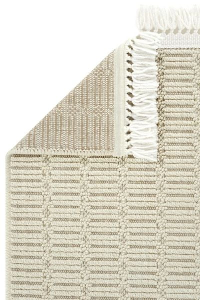 Seyran Halı Loopy 621 Krem Hasır Dokuma Modern Halı Jüt Dokulu Yolluk