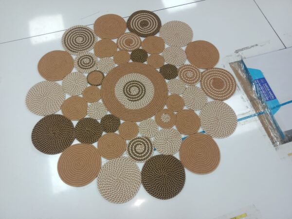 Salda JUT03 Hasır Çift Taraflı Yıkanabilir Jüt Kilim Mutfak Banyo Koridor Halısı Yuvarlak Jüt Halı