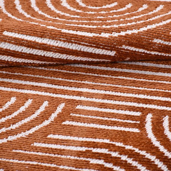 Crea Halı Rana 6110S Turuncu Yazlık Halı Kaydırmaz Taban Renkli Yıkanabilir Dokuma Kilim