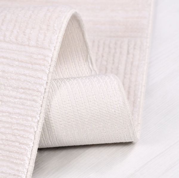 Crea Halı Klein 2313AK Beyaz Akrilik Dokuma Modern Salon Halısı My Crea Home