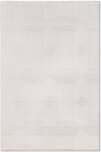 Crea Halı Klein 2313AK Beyaz Akrilik Dokuma Modern Salon Halısı My Crea Home