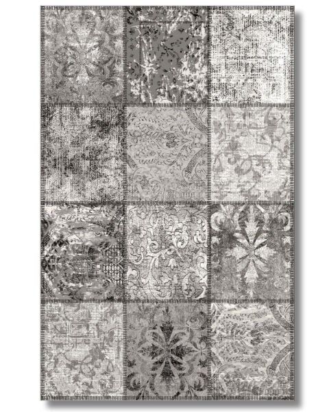 Drom Pamuk Dokuma Taban Makinede Yıkanabilen Kilim Kaymaz Şönil Patchwork Vintage Halı