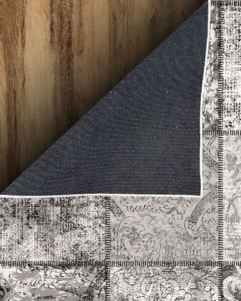 Drom Pamuk Dokuma Taban Makinede Yıkanabilen Kilim Kaymaz Şönil Patchwork Vintage Halı