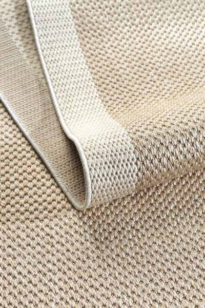 Agra Ar04 Sisal Hav Toz Vermez Kolay Silinebilir Yuvarlak Sisal Halı Antre Balkon Mutfak Silinebilir Sisal Kilim Beyaz Çerçeveli Bej Sisal Halı